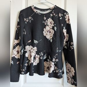 Shein Women's Long Sleeve Peplum Top Medium